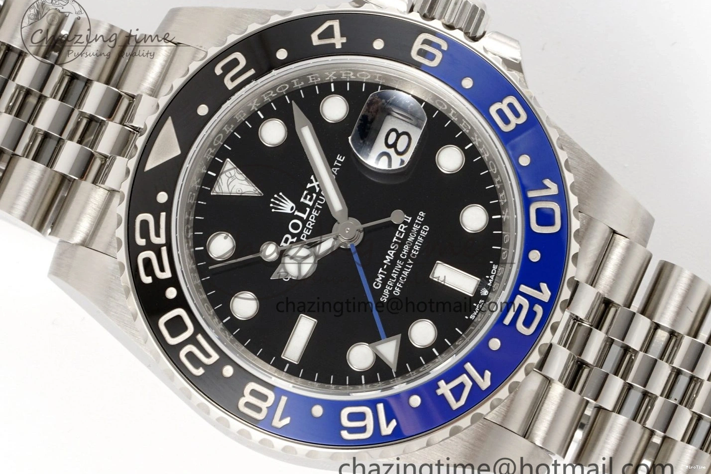 MiroTime 0419 GMT Master II 126710 BLNR Batman 904L SS C+F 1:1 Best Edition Black Dial on Jubilee Bracelet SH3285 CHS BestValue 1956